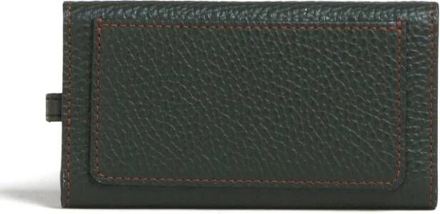 Marni Leren sleutelhoes met logoprint Groen