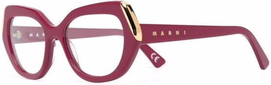 Marni Eyewear Bril met vierkant montuur Rood