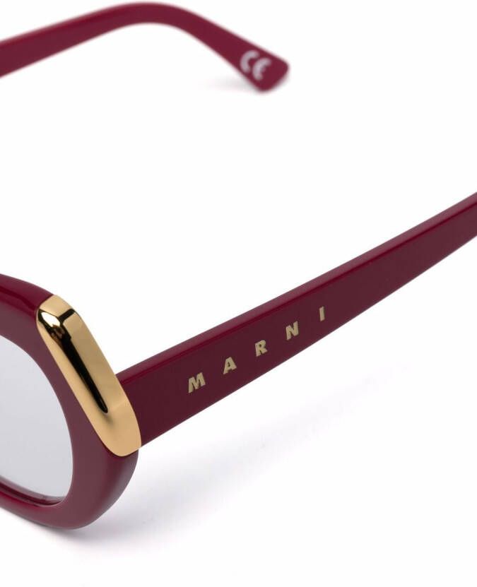 Marni Eyewear Bril met vierkant montuur Rood