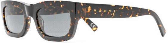 Marni Eyewear CWE zonnebril met rechthoekig montuur Zwart