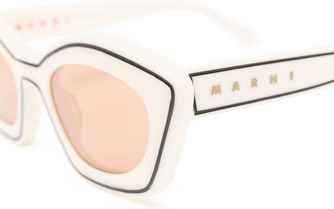 Marni Eyewear EXS zonnebril met cat-eye montuur Beige