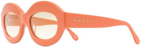 Marni Eyewear G1E zonnebril met ovaal montuur Oranje