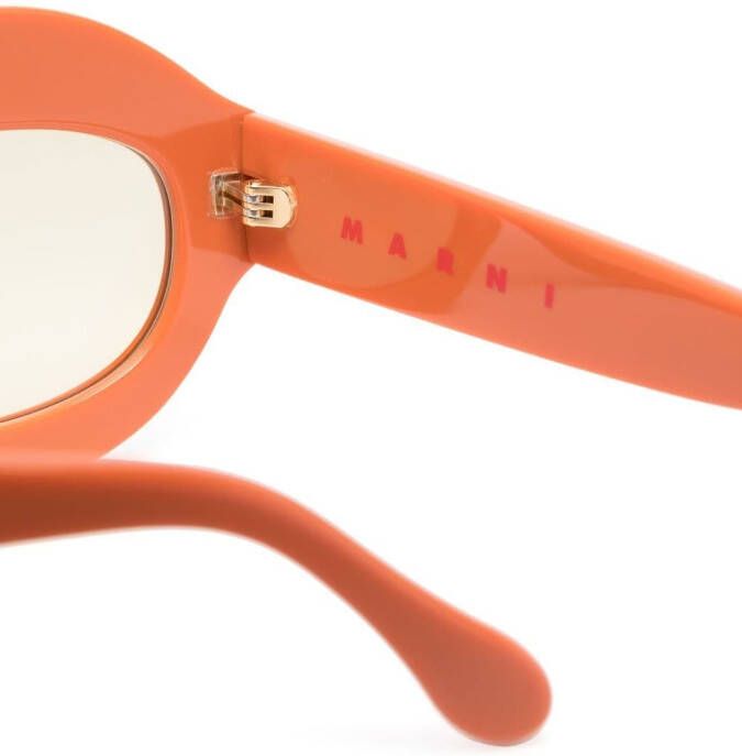 Marni Eyewear G1E zonnebril met ovaal montuur Oranje