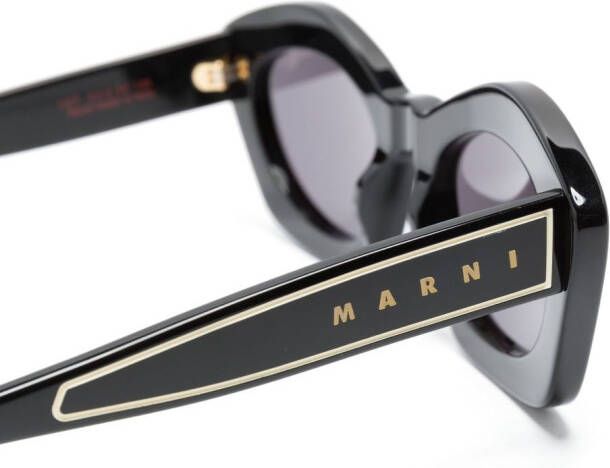 Marni Eyewear Zonnebril met cat-eye montuur Zwart