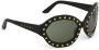 Marni Eyewear Naica Mine zonnebril met rond montuur Zwart - Thumbnail 2