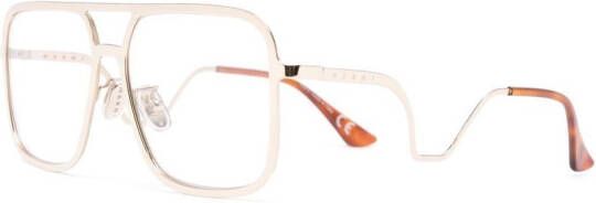 Marni Eyewear QXO bril met vierkant montuur Goud