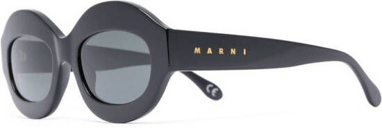 Marni Eyewear Zonnebril met rond montuur Zwart