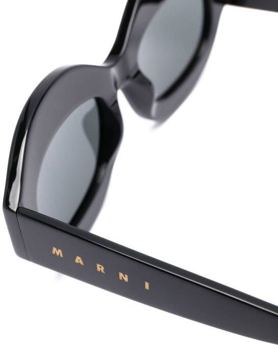 Marni Eyewear Zonnebril met rond montuur Zwart