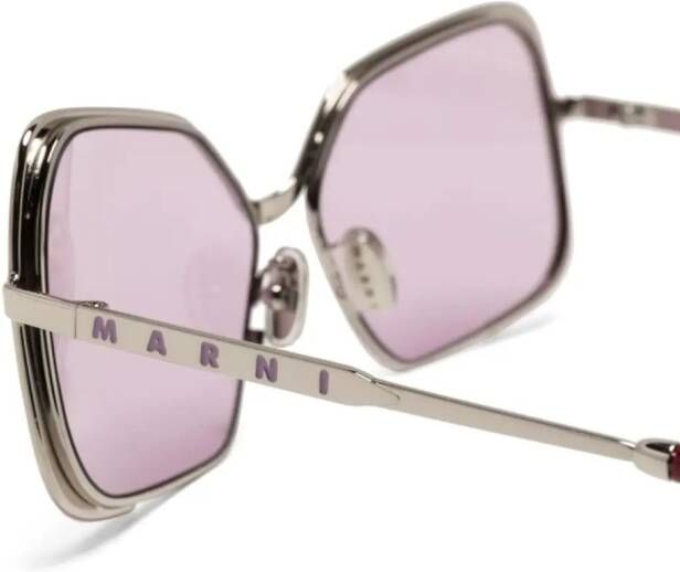 Marni Eyewear Unila zonnebril met oversized montuur Zilver