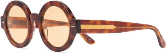 Marni Eyewear x RSF Nakagin Tower zonnebril met getinte glazen Bruin