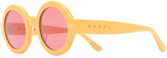 Marni Eyewear Zonnebril met rond montuur Oranje