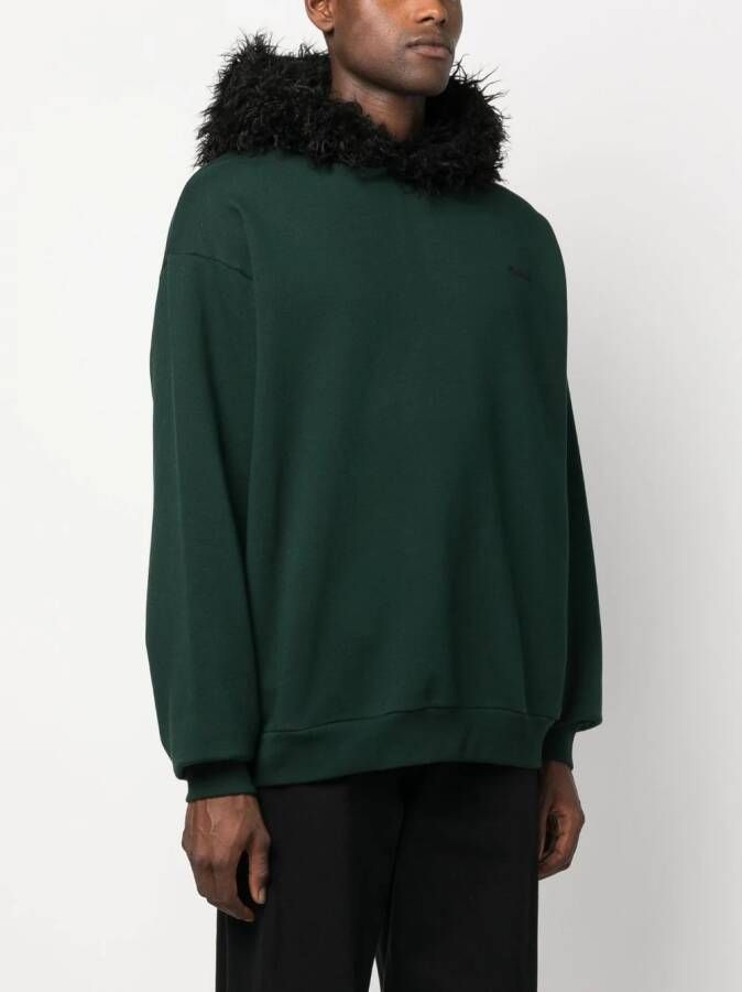 Marni Sweater met imitatiebont Groen