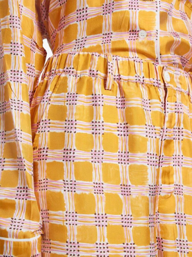Marni Zijden pyjamabroek Oranje