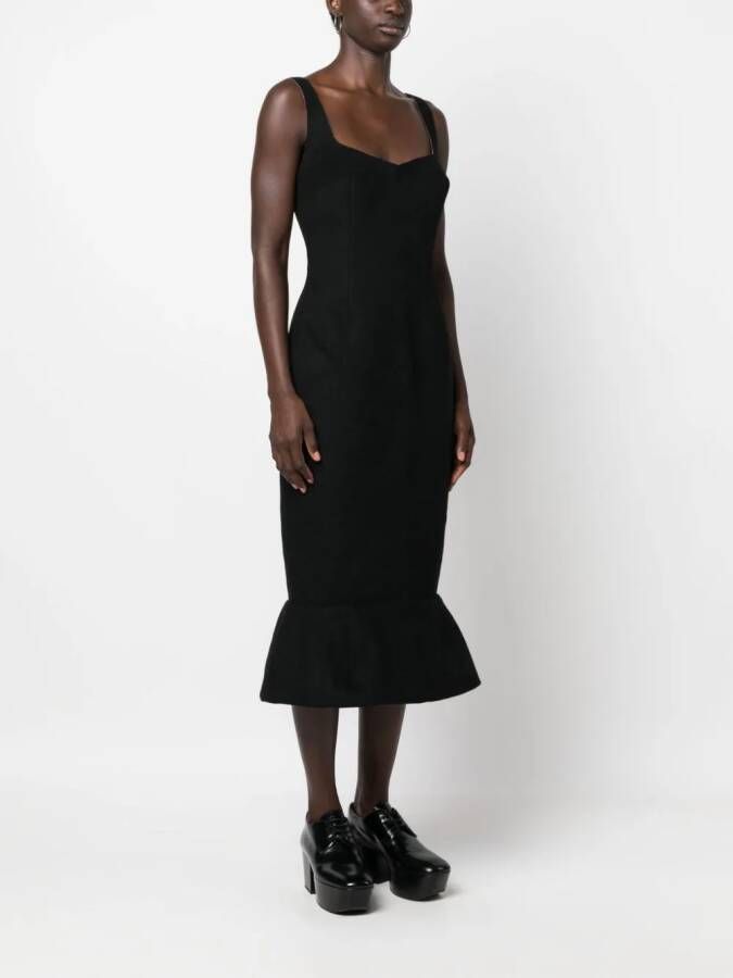 Marni Mouwloze midi-jurk Zwart
