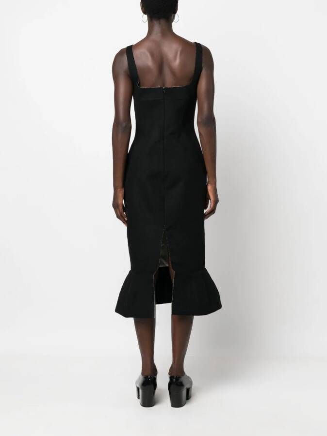 Marni Mouwloze midi-jurk Zwart