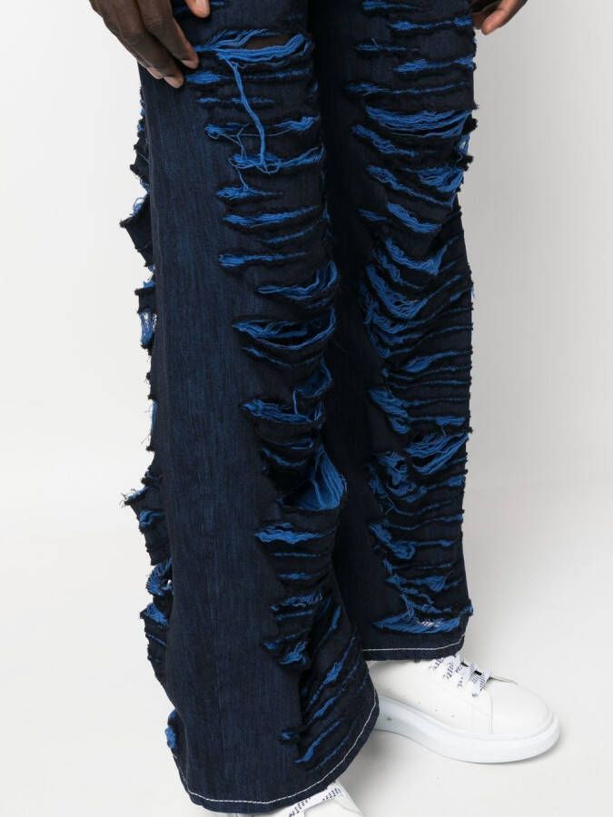 Marni Gerafelde jeans Blauw