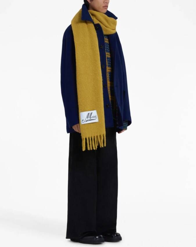 Marni Geruite trui met V-hals Blauw
