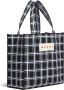 Marni Geruite shopper met logo-applicatie Zwart - Thumbnail 4