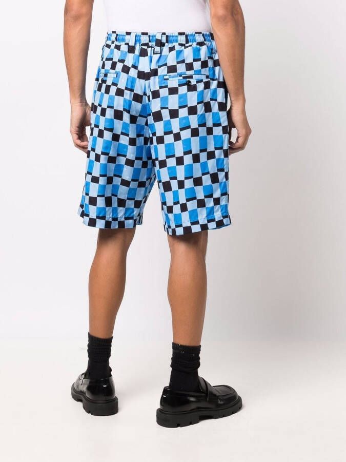 Marni Geruite shorts Blauw