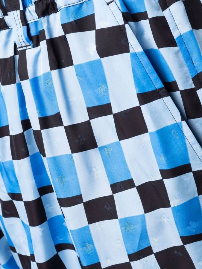 Marni Geruite shorts Blauw