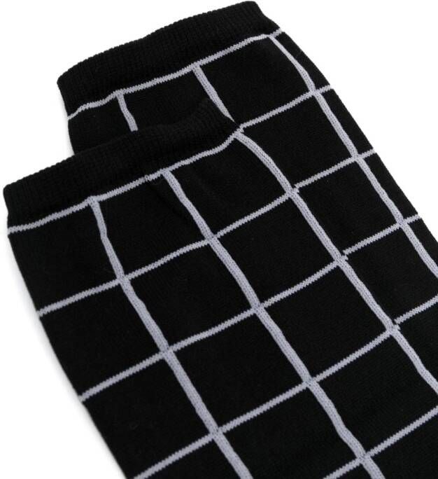 Marni Intarsia geruite sokken Zwart