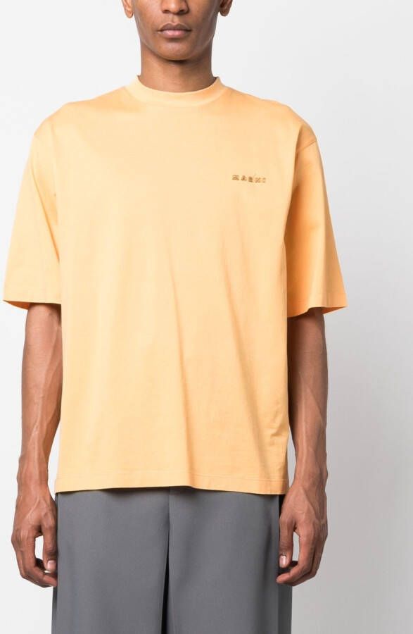 Marni T-shirt met grafische print Oranje