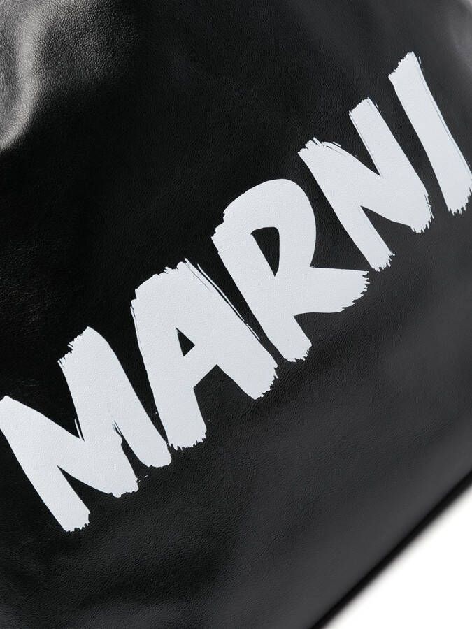 Marni Gusset rugzak met logoprint Zwart