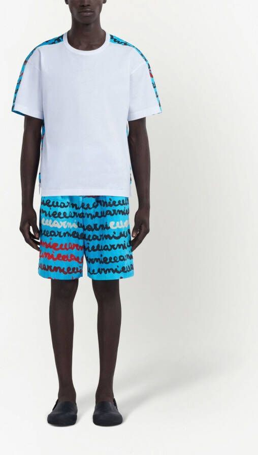 Marni Shorts met print Blauw