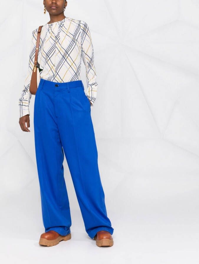 Marni High waist pantalon Blauw