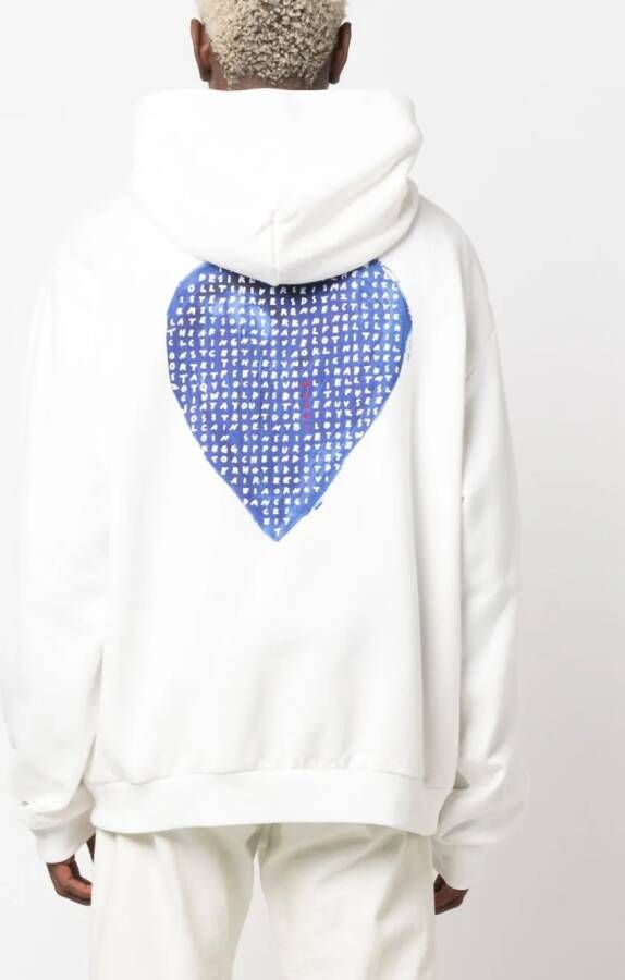 Marni Hoodie met hartprint Wit