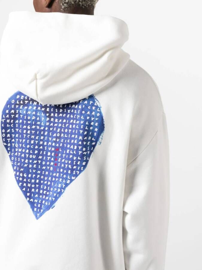 Marni Hoodie met hartprint Wit