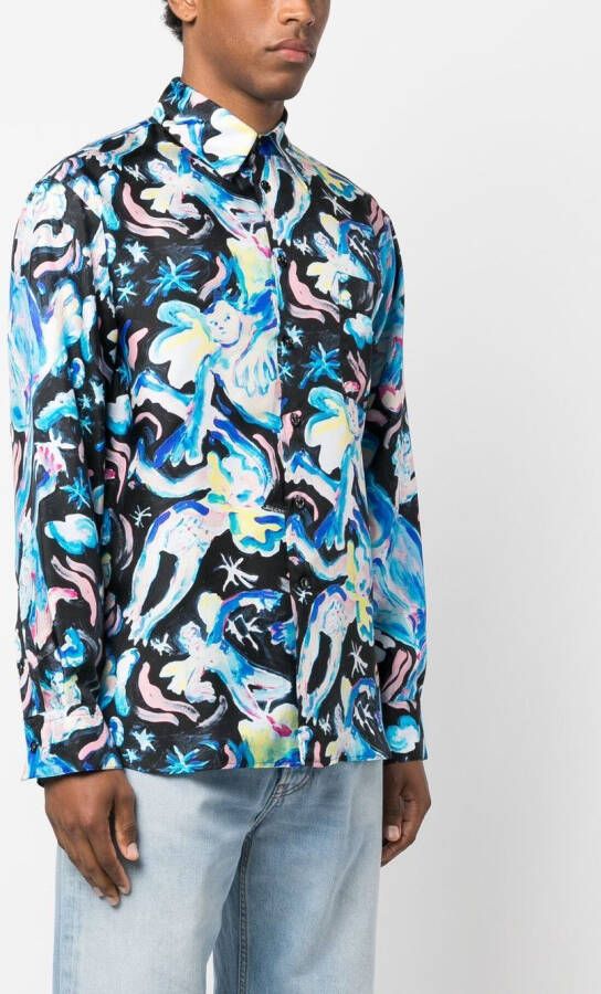 Marni Overhemd met print Zwart