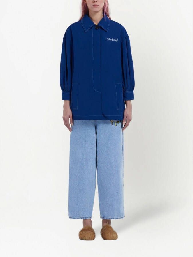 Marni Jack met geborduurd logo Blauw