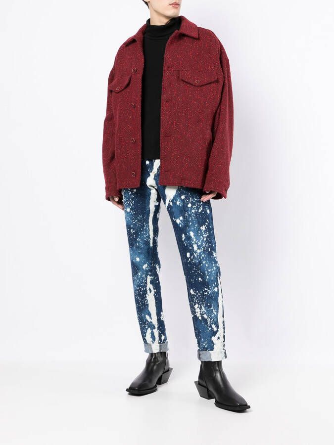 Marni Jack met visgraatpatroon Rood