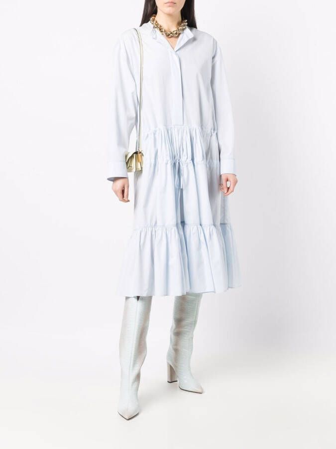 Marni Jurk met ruche Blauw