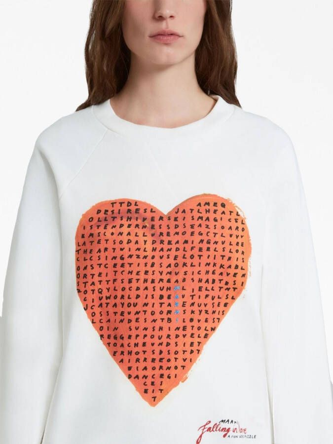 Marni Sweater met print Wit