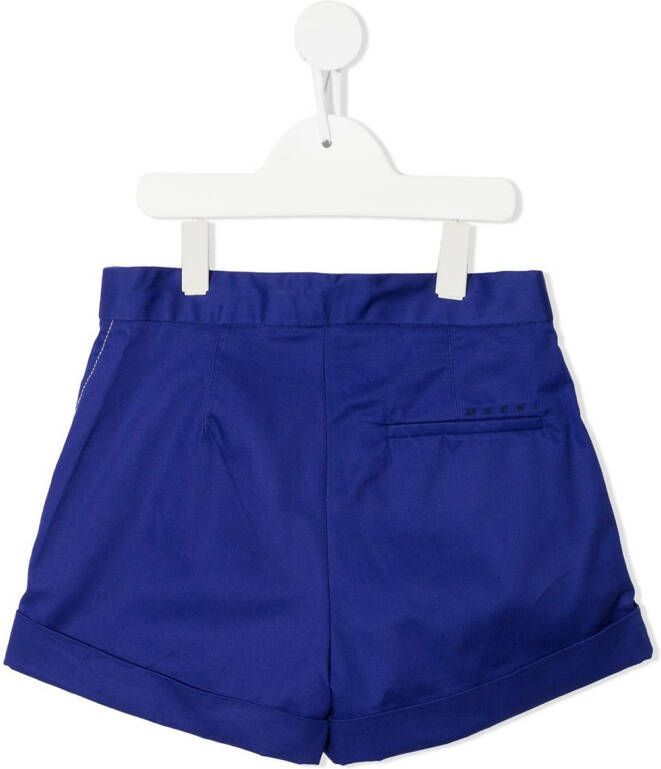 Marni Kids Geplooide shorts Blauw