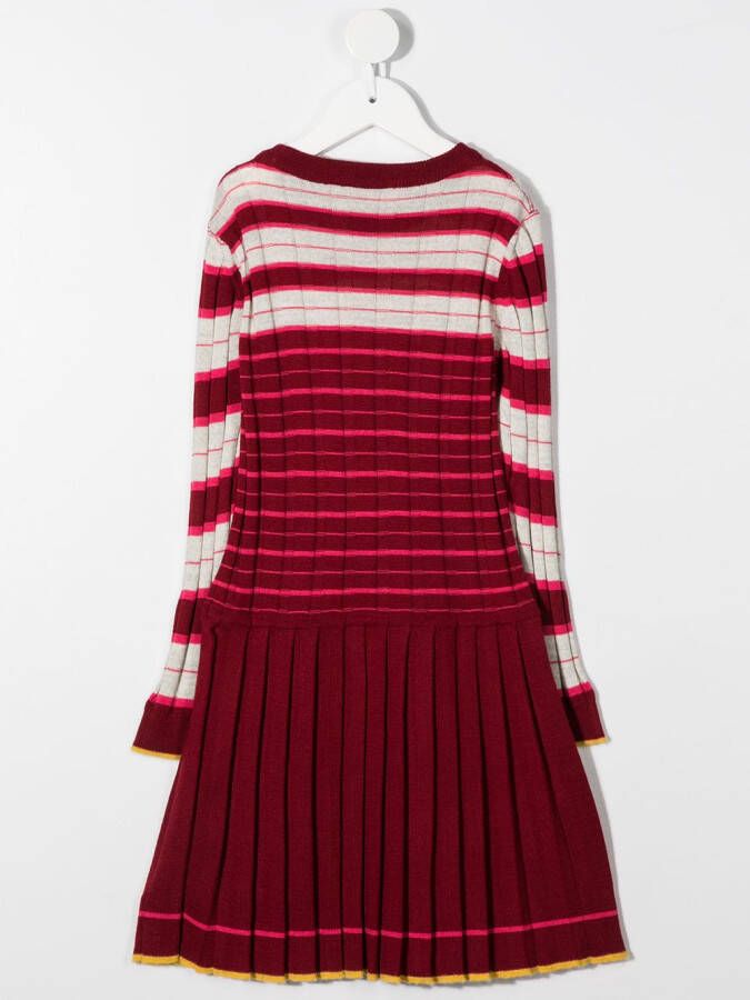 Marni Kids Jurk met plooirok Rood