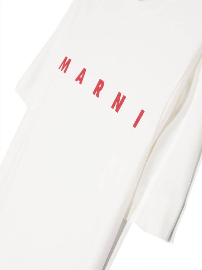 Marni Kids T-shirt met logoprint Wit