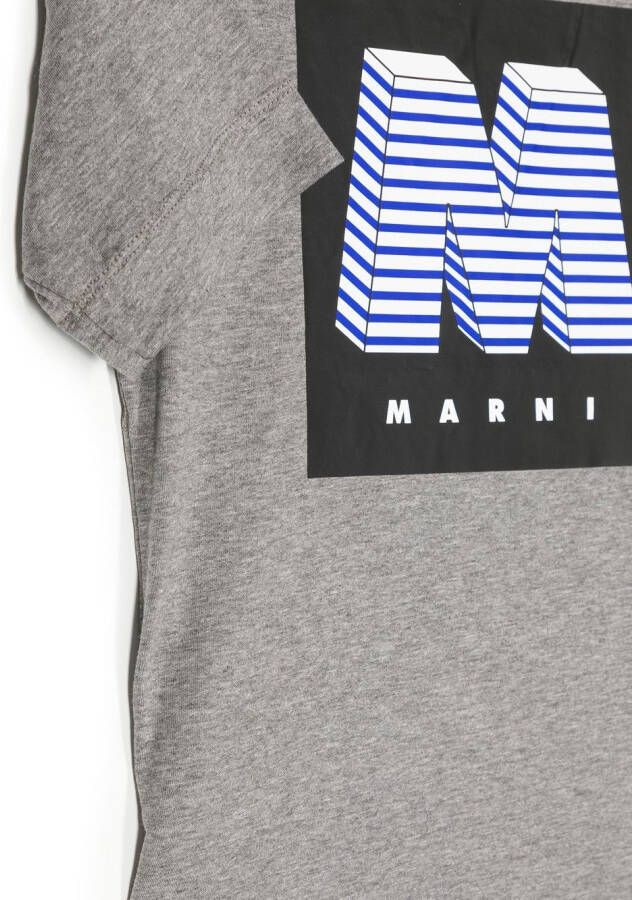 Marni Kids T-shirt met logoprint Grijs