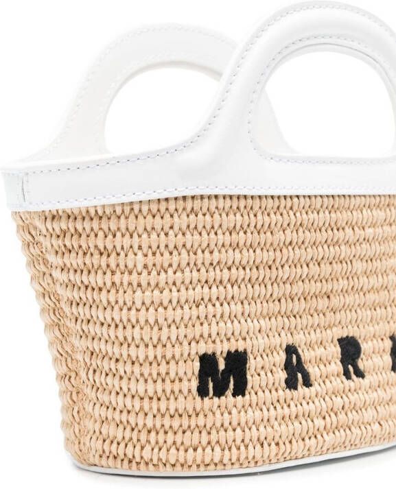 Marni Kids Shopper met logoprint Beige