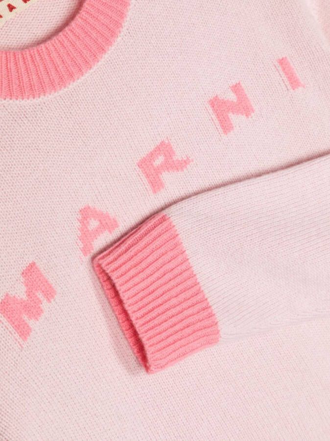 Marni Kids Sweater met colourblocking Roze