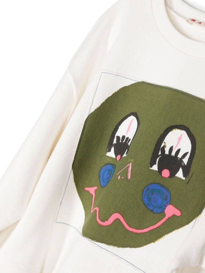 Marni Kids Sweater met print Wit