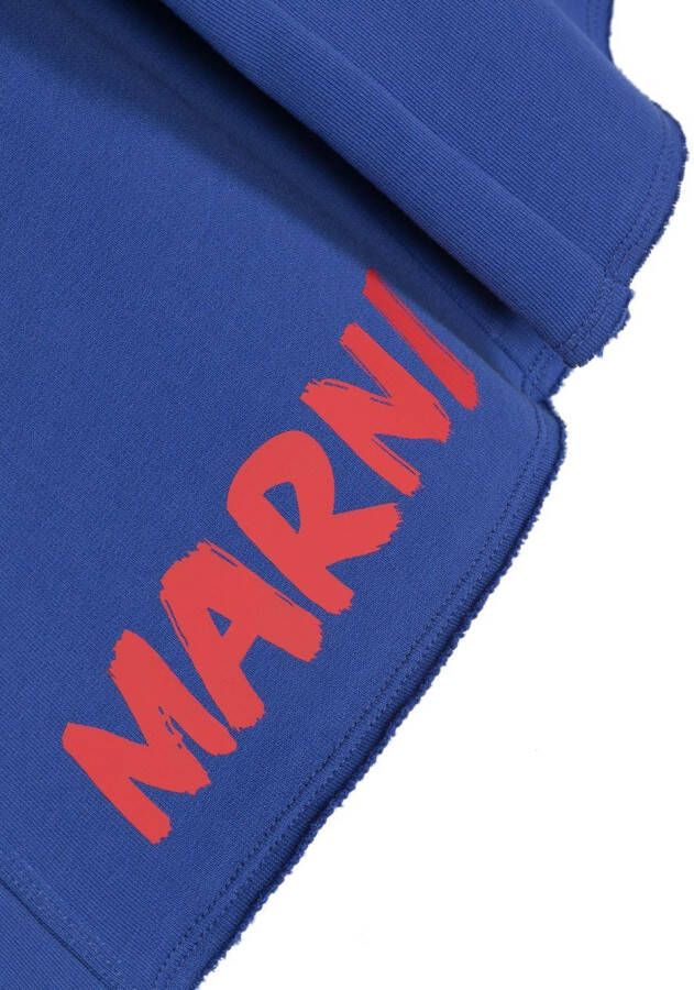 Marni Kids Trainingsshorts met logoprint Blauw