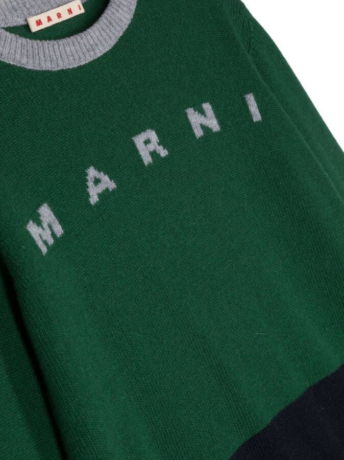 Marni Kids Trui met logo Groen