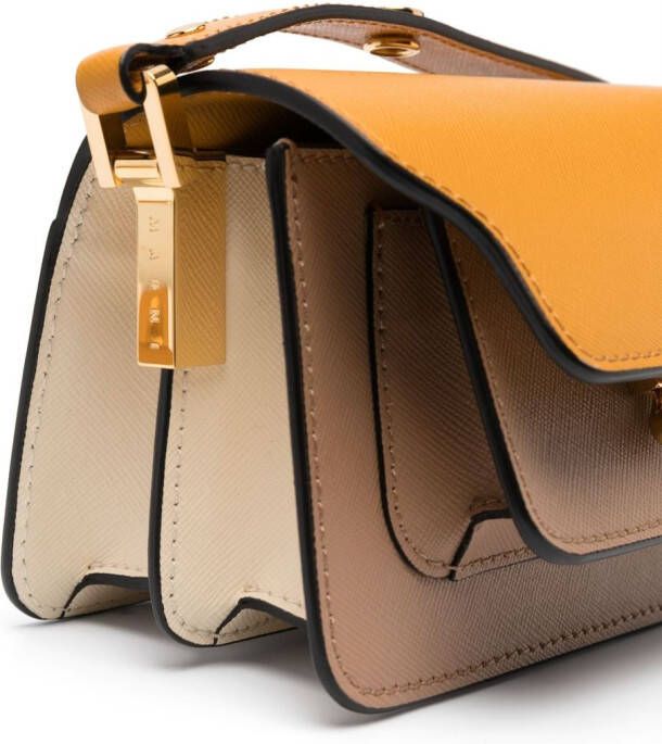 Marni Kids Trunk leren crossbodytas Bruin