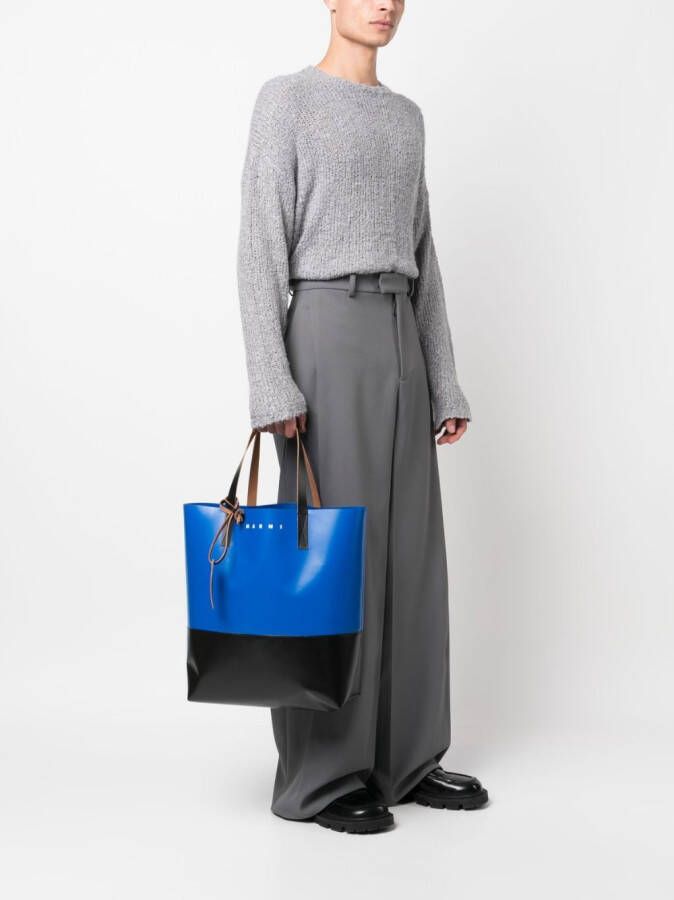 Marni Tribeca leren shopper Blauw