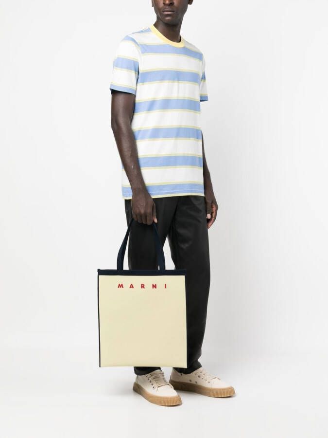 Marni Draagtas met geborduurd logo Blauw