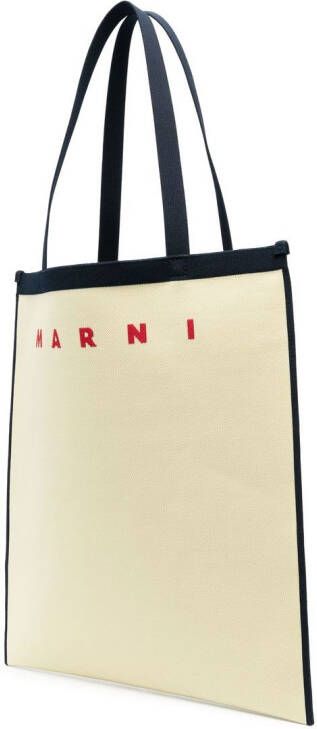 Marni Draagtas met geborduurd logo Blauw