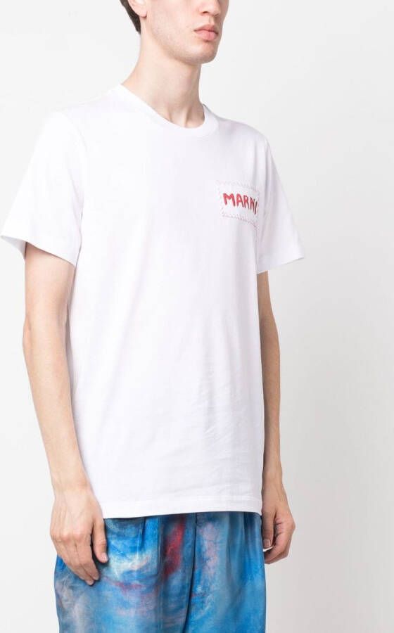 Marni T-shirt met logopatch Wit